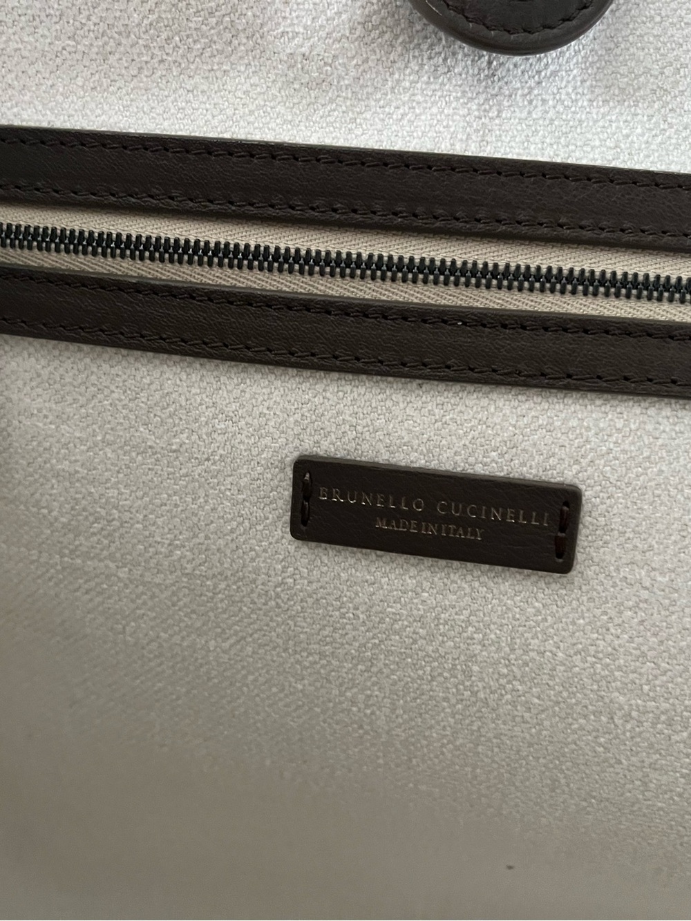 Brunello Cucinelli Canvas Shopping Tote - Picture 8 of 14